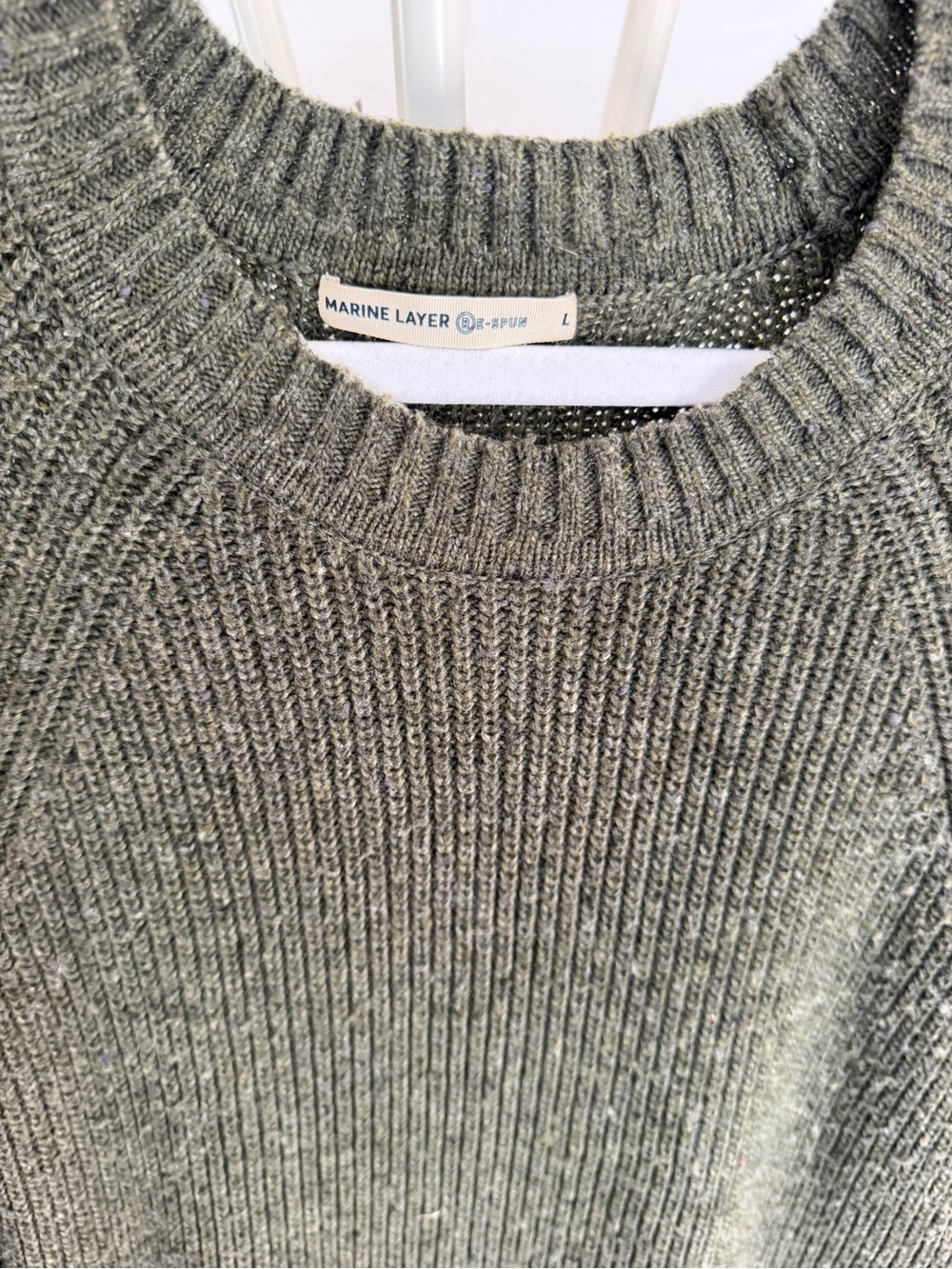 Marine Layer Olive Green Crewneck Sweater - Picture 2 of 3